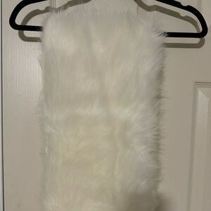 White Faux Fur Wrap